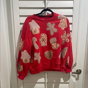 Queen of sparkles christmas cookie sweater